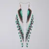 Pendientes de Borlas Largas con Cuentas en Stock, Tejidos a Mano con Diseño Único, Pendientes Exquisitos que Realzan la Elegancia, Accesorios para Orejas de Mujer