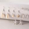 Joyería de Conchas Transfronteriza Estilo Playa Bohemio Pendientes de Estrella de Mar Personalizados Tejidos a Mano Vacaciones Vintage