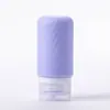 Botella Recargable de Silicona de 60ml, Botella Vacía Cosmética para Loción, Botella de Almacenamiento para Gel de Ducha y Champú, 15-Botella Portátil con Cierre a Presión