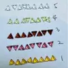 Cristal Amarelo Natural Azeitona Vermelha Romã Topázio Azul Triângulo Reto 2.2*2.2-2.5*2.5mm Pedra para Joias