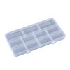 Caja de Plástico Transparente de 11 Compartimentos para Cuentas y Piezas Pequeñas, Caja de Almacenamiento Organizador con Tapa