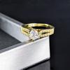 Amazon Europa y Estados Unidos comercio electrónico transfronterizo anillo geométrico redondo de lujo anillo combinado diseño femenino de alto nivel r4983c