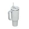 Taza de Coche con Asa de Segunda Generación de 40 oz Transfronteriza, Taza Térmica de Gran Capacidad, Taza de Hielo de Doble Capa, Taza con Popote, Logo Personalizable