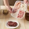Caja de Almacenamiento para Refrigerador para Carne Congelada, Carne Apta para Microondas de Grado Alimenticio, Camarones, Cebolla, Jengibre y Caja de Almacenamiento para Guarniciones con Tapa