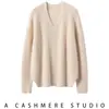 2026 Nueva Camisa Base de Cachemir Suave Engrosada de Color Sólido Otoño/Invierno, Talla Grande, Corte Holgado, Ropa Exterior de Moda, Top de Capa Interior