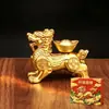 Enfeite Giratório Pixiu Atrai-Fortuna, Peça Decorativa Estilo Chinês Traz-Riqueza para Sala de Estar, Mesa de Trabalho, Hall de Entrada e Decoração de Recepção