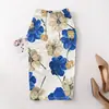 Ebay transfronterizo deseo OL temperamento falda lápiz estampado digital para mujer falda falda falda de cadera generación pelo