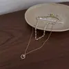 Estilo Minimalista Collar de Perlas de Doble Capa Estilo Coreano Nueva Cadena de Clavícula Multicapa para Mujer