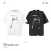 Camiseta de Algodão Puro Pesado 250g com Estampa de Personagem Vintage Manga Curta Unissex Marca Tendência Caimento Solto Comércio Exterior Transfronteiriço Top Atacado