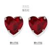 Venta al por mayor Corazón de Cristal con Garras y Pedrería Corazón de Melocotón Cosido a Mano con Pedrería Base de Acero Inoxidable de Cuatro Garras con Agujero Accesorios para Joyería DIY Artículo Popular