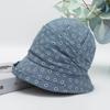 Chapéu feminino de primavera e verão, chapéu estampado, chapéu de moda dobrável, chapéu de pano, chapéu de pescador, protetor solar, chapéu de sol, chapéu de presente