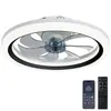 Luz de Ventilador LED para Sala de Estar Amazon Style, Control Remoto Inteligente para Dormitorio 110V Luz de Ventilador de Techo para Comedor, Luz de Ventilador en Paquete Pequeño