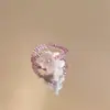 Anillo de Flor Violeta para Niñas 2026 Estilo Coreano Anillo para el Dedo Índice Anillo de Amistad Elástico con Cuentas Apilable Anillo de Flor