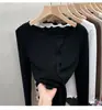 Suéter 2026 Novo, Estiloso e Único, com Borda de Babados e Design Distinto, Camisa Base Tricotada para Mulheres