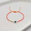 Ins Nicho Estilo Étnico Europeu e Americano Esmalte Colorido Olhos Azuis Sortudo Contas Tecido Miçangas de Arroz Miyuki Pulseirinha Pequena para Mulheres