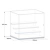 Caja de Exhibición a Prueba de Polvo Bubble Mart Bloques de Construcción Blanco Transparente Caja Ciega de Mano Arcilla Acrílico Estante Escalera de Almacenamiento