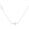Mini Collar Cruzado Plegado para Mujer Plata de Ley S925 Chapado en Oro de 18K Estilo Fresco ins Diseño de Nicho Exquisita Cadena para Clavícula