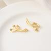 Chapado en Cobre Oro Real de 18K Alta Conservación Hoja Soporte de Perla Hecho a Mano Collar diy Cuentas de Agujero Medio Colgante Oro Blanco 14K Soporte Vacío