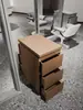 Mostrador de Herramientas para Barbería, Gabinete de Acero Inoxidable de Doble Cara para Salón de Peluquería, Almacenamiento con Cajones y Estante para Secadoras
