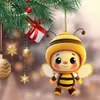 Nuevo Colgante Acrílico de Abejita Lindo y Adorable Adorno para el Interior del Coche Decoraciones Navideñas Estilo Navideño