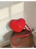 Bolsa com Rebites, Padrão Crocodilo, Design em Forma de Coração, Design de Nicho, Bolsa de Ombro Fashion de Alta Qualidade, Bolsa Transversal Personalizada Tendência Estilosa