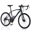 Bicicleta de Carretera Yueqi para Adultos, Hombres y Mujeres, Velocidad Variable, Acero de Alto Carbono, Manillar Recto, Manillar Curvo, Carreras de Carretera