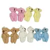 Urso Articulado Mini Ursinho de Pelúcia 4cm Urso de Pelúcia Urso Nu Boneca Pingente Acessórios Acessórios de Roupa