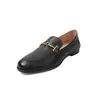 Mocasines de Cuero Vacuno de Primera Capa para Mujer, Nuevas Llegadas de Principios de Primavera, Cuero Genuino por Dentro y por Fuera, Punta Redonda, Color Pulido, Tacón Bajo, Zapatos de Corte Medio de una Sola Pieza para Mujer