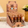 Goma de borrar de muñeco de peluche de dibujos animados con núcleo giratorio, linda capibara, oso, bola de pelo cálida, goma de borrar de descompresión