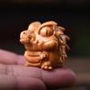 Tuya Dibujos Animados Zodiaco Chino Mango de Mano Colgante de Madera Tallada Artesanía Cultural de Juego Puesto de Punto Escénico Adornos de Madera Maciza de Venta Caliente