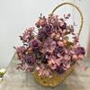 Flor Artificial Rosa Burbuja Manzanilla Flor Falsa Exportación Flor de Seda Transfronterizo Borde Tostado Rosa Pequeña Flor Artificial Brote de Rosa Pequeño