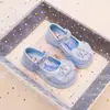Zapatos de Princesa para Niñas 2025 Otoño Nuevos Estilo Coreano Lazo Niñas Suela Blanda Zapatos Individuales Zapatos de Cuero Cristal para Niños