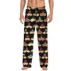 Pantalones de pijama casuales con cordón para hombre y mujer con estampado de dibujos animados para parejas, pantalones caseros personalizables