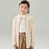 Ropa para niños 100% lana pura, cárdigan de punto con cremallera para otoño e invierno, top cálido y amigable con la piel para niños y niñas, adecuado para usar en capas como suéter interior