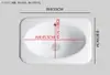 Lavabo de Cerámica para Encimera de Cuenca de Taichung Lavabo para Lavamanos Doméstico Ovalado Semi-empotrado Estilo Europeo Lavabo bajo encimera Reemplazar Lavabo de Encimera