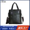 Nova bolsa de mão com padrão de crocodilo pasta masculina bolsa mensageiro portátil de negócios bolsa de ombro de couro genuíno personalização de logotipo