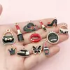 Accesorios de Joyería Estilo Chanel Transfronterizos DIY Europeos y Americanos, Pulseras, Collares y Colgantes de Aleación Esmaltada Incrustados con Diamantes