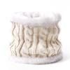 Gorro de cuello infantil de invierno de dos piezas con pompón, gorro de punto para bebé, cálido, forro polar de lana, juego de cuello engrosado