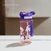 Vaso de paja para niños transfronterizo con alto valor de color, lindo vaso deportivo acompañante de 600 ml, vaso de plástico con asa portátil