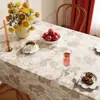Mantel fresco y simple, no lavable, impermeable, a prueba de aceite, resistente al calor, mantel rectangular de PVC para comedor, lujo ligero con una sensación de alta gama, mantel para mesa de centro