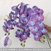 Orquídea Phalaenopsis Impressa em 3D 9 Flores Borracha Macia Flor de Simulação Materiais para Guia de Flores Arranjo de Flores Decoração de Casamento Arranjo Fundo de Arte Floral Flores Artificiais