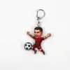 Chaveiro de Acrílico com Estrelas do Futebol dos EUA, Canadá e México na Copa do Mundo, Apresentando Personagens de Desenho Animado de Cristiano Ronaldo, Messi e Neymar