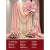 Decoración de Habitación de Boda de Novia Rosa Serpentinas Decoraciones de Techo Personaje Fondo de Pared Junto a la Cama Adornos Juego de Cuatro Piezas Rojo Dormitorio