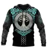 Moda Primavera e Outono Quente Transfronteiriça Suéter 3D Masculino Guerreiro Viking Estampado Moda de Rua Moletom Clássico