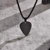 Nuevo colgante de paleta de guitarra de acero inoxidable con letras grabadas, collar de acero de titanio con amor, accesorios de moda y personalizados al por mayor