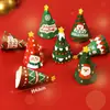 Taza de papel para pastel de Navidad tarjeta de decoración inserción Claus de Papá Noel caja portátil muñeco de nieve alce fiesta feliz festiva enchufe