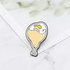 Joyería de dibujos animados europea y americana serie foodie hamburguesa pizza pierna de pollo goteando insignia broche accesorios para suéter fábrica venta al por mayor