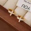 Pendientes de Cruz Brillantes Incrustados con Diamantes de Plata de Ley S925, Modernos, Exquisitos, a la Moda, Versátiles, Pendientes de Lujo Ligero, Pendientes para Hombres y Mujeres