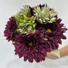 Flor de Crisantemo Sol Simulado Girasol Americano Flor Artificial Venta al por mayor Exhibición de Escritorio para el Hogar Ramo de Crisantemo de Mil Capas Floral