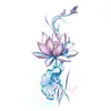Adesivos de Tatuagem Temporária Coloridos de Flor para Braço, Flor Vermelha Grande Rosa, À Prova d'Água e de Suor, Adesivos Temporários Descartáveis, Flores Realistas